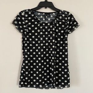ND Polka Dot Ruffle Top